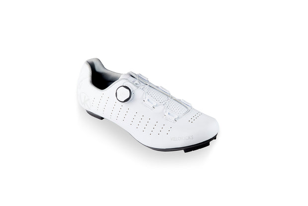 VeloKicks Blanco Uno - white road cycling shoes-Cycling Shoe-VeloKicks-VeloKicks
