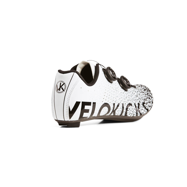 VeloKicks Season 3: (dot) - black/white road cycling dial shoes-Cycling Shoe-VeloKicks-38-VeloKicks